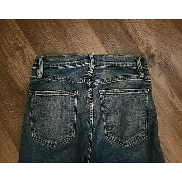 FRAME Jeans Womens 26 Blue Le High Straight Medium Wash Stretch Denim 26×27 - Picture 6 of 9